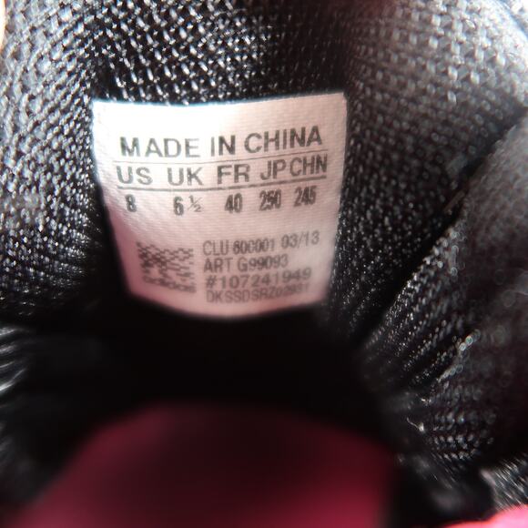 Adidas Shoes Womens 8 Athletic Trainers Running Casual Pink Black Sneaker Falcon - Picture 6 of 11